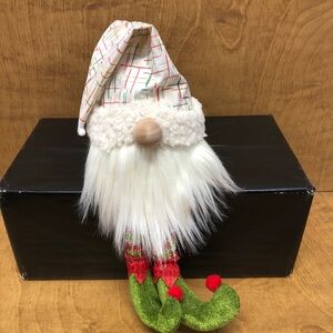 Elf Gnomes Legs Christmas Decor Xmas Gift Red Green Gold Brownie Lame